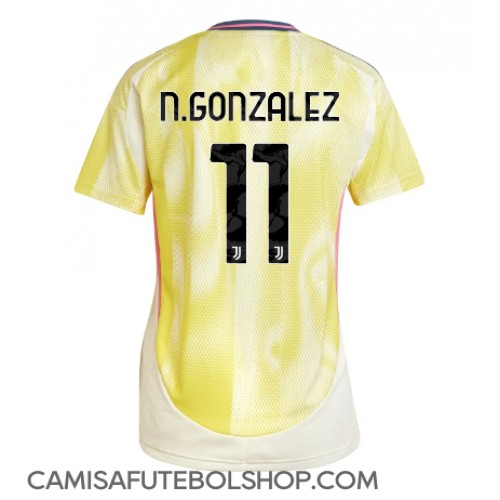 Camisa de time de futebol Juventus Nicolas Gonzalez #11 Replicas 2º Equipamento Feminina 2024-25 Manga Curta